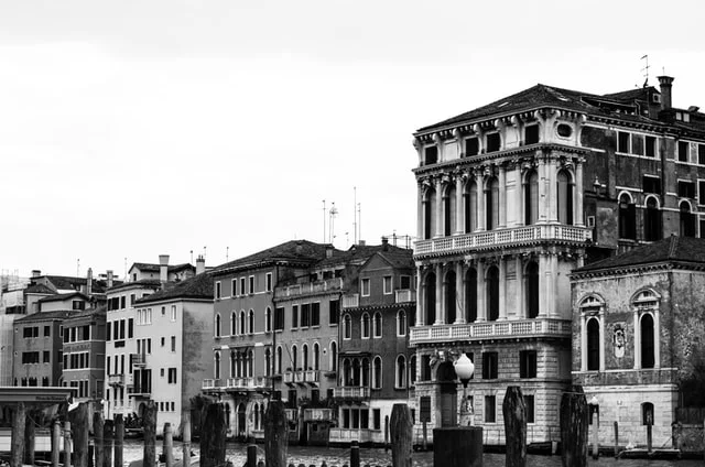 Construção de Veneza, Itália.