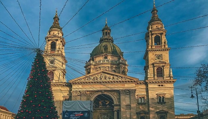 Mercado de Natal em Budapeste.