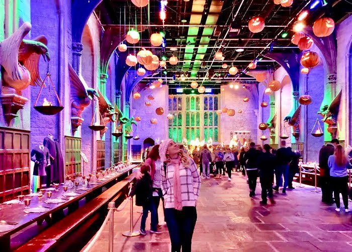 Refeitório de Hogwarts, Harry Potter Studios em Londres.