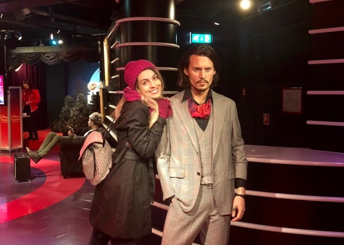 Madame Tussauds em Amsterdã. estátua do Johnny Depp.