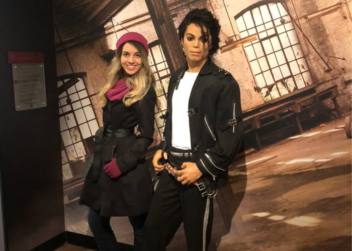Madame Tussauds em Amsterdã, escultura do Michael Jackson.