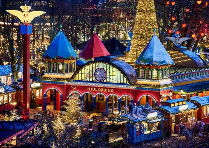 Tivoli Gardens Christmas Market – Copenhague, Dinamarca