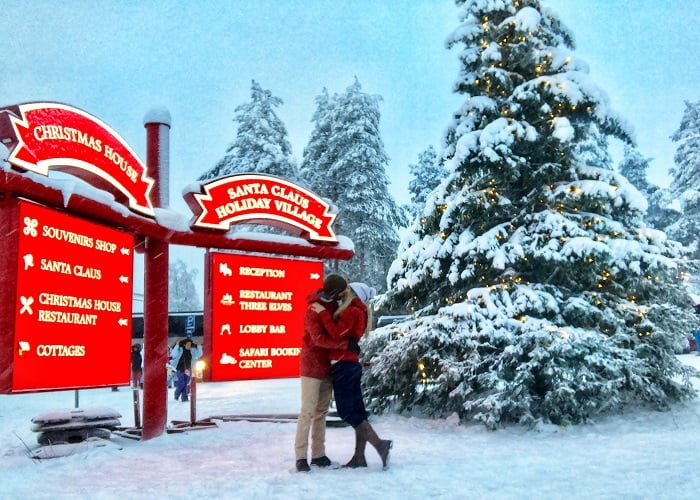 Santa Claus Village em Rovaniemi, Finlândia, Lapônia.
