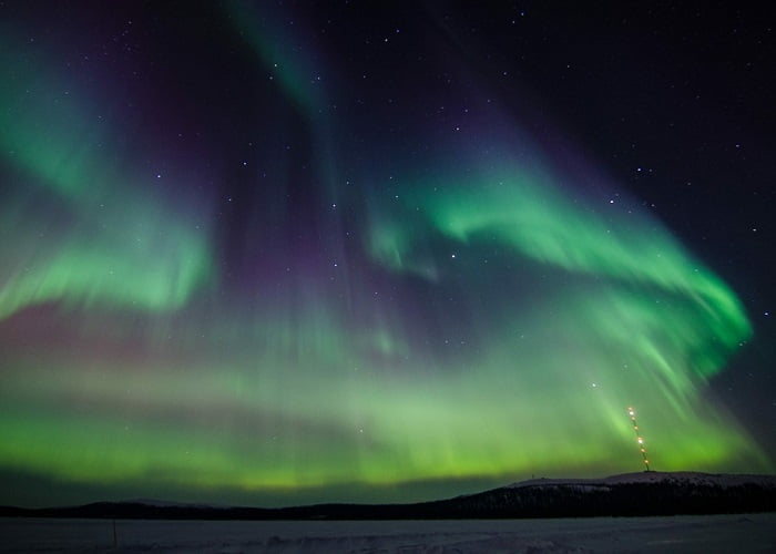 Aurora Boreal na Suécia.