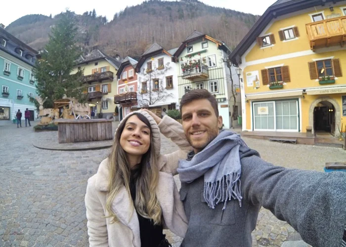 Marktplatz, Hallstatt no inverno.