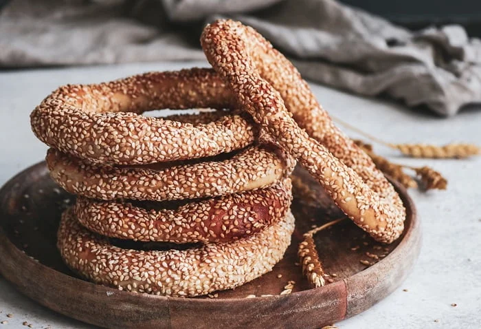 Kolouri, pão de gergelim, Thessaloniki, comida tradicional, Ásia Menor