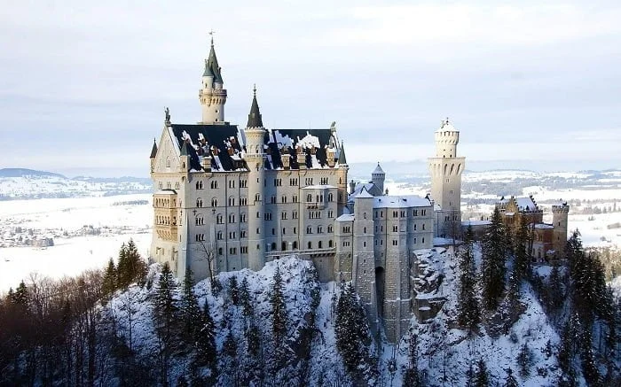 Castelo de Neuschwanstein no inverno