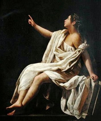 Poliminia, uma das nove musas da mitologia grega.