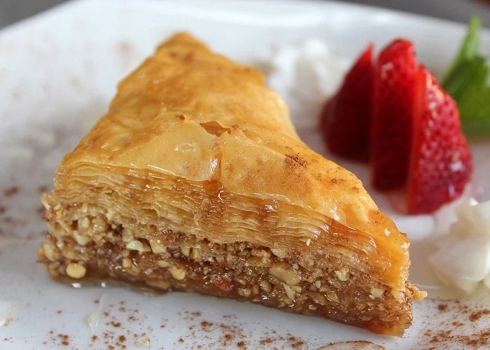 Baklava grego, culinaria, sobremesa grega.