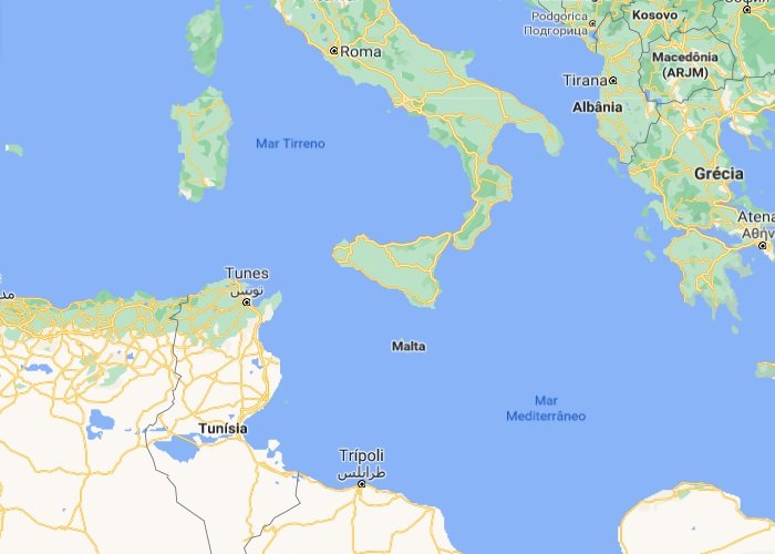 Mapa de Malta, onde fica Malta.