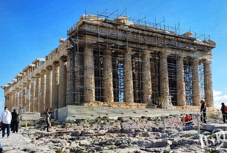 Partenon, Acrópole, templo grego em Atenas, Grécia.