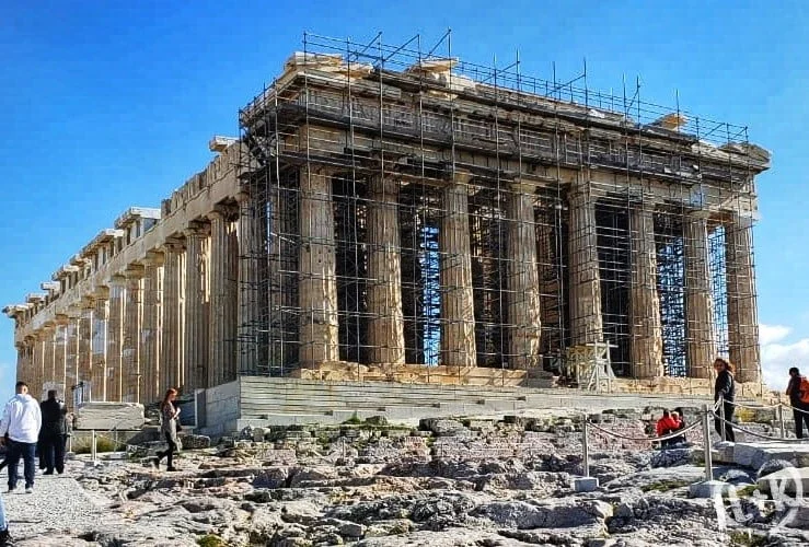 Partenon, Acrópole, templo grego em Atenas, Grécia.