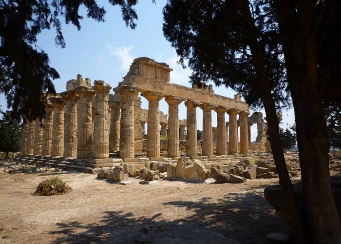 Templo de Zeus em Kyrenia, antiga colônia grega, Líbia