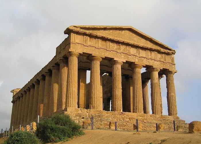 Templo de Omonia, Vale dos Templos, Sicília, Sul da Itália. Templo grego. Agrigento.