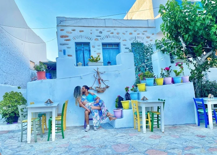 Caminhos da ilha grega das cíclades, Koufonisia.