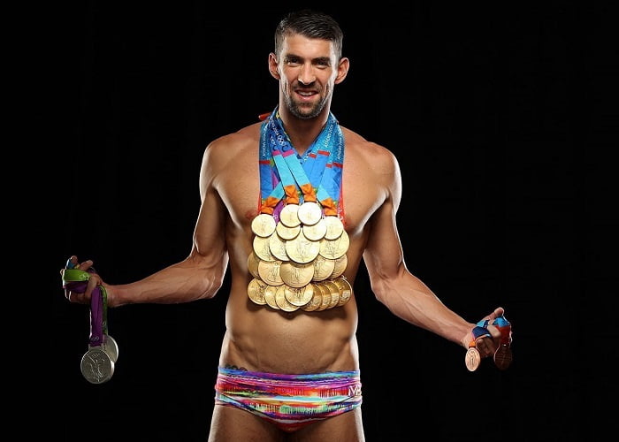 Michel Phelps, o atleta com maior quantidade de medalhas nos Jogos Olímpicos.
