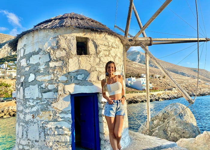 Porto de Aegiali na ilha grega de Amorgos.