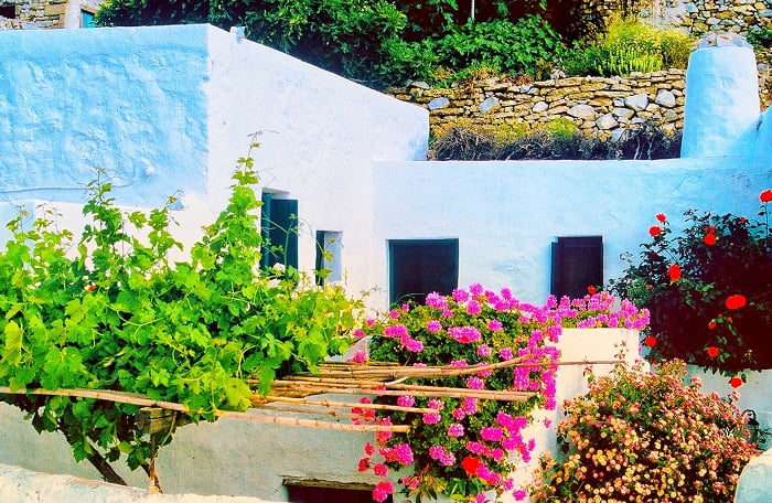 Stroumpos, vila da ilha grega Amorgos.