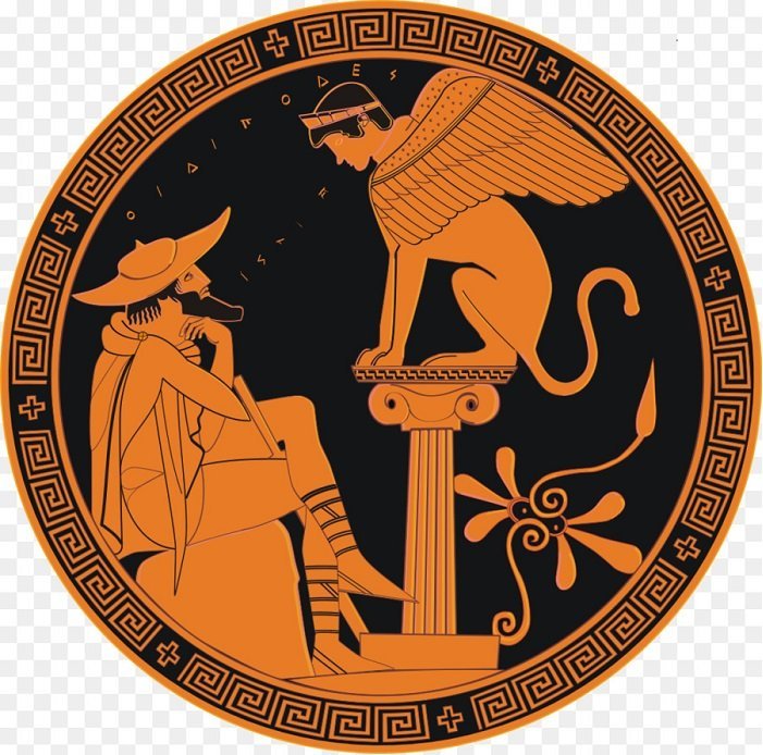 Mitologia grega, o Enigma de Édipo Tirano e da Esfinge.