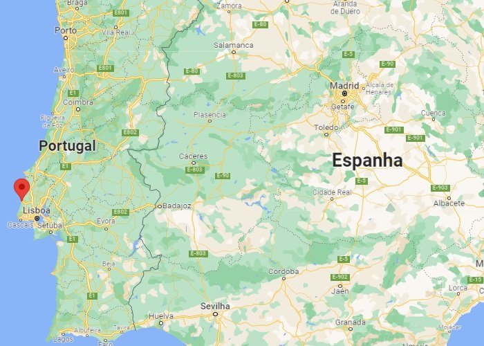Ericeira Portugal, mapa.