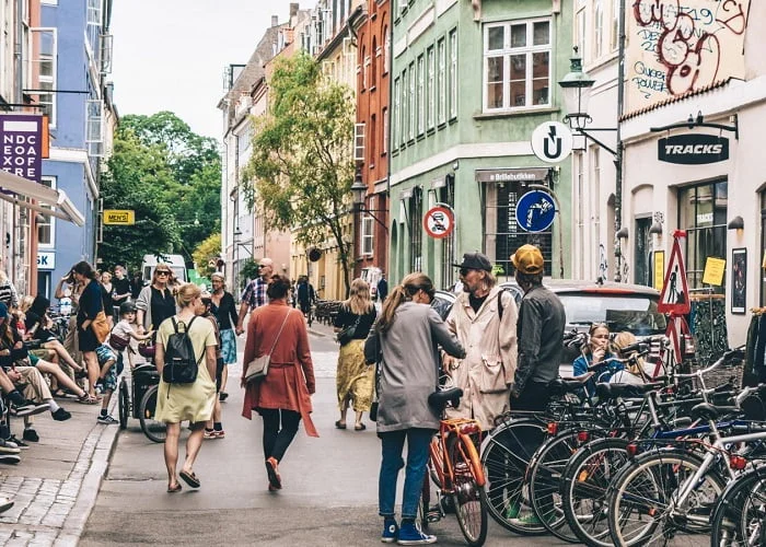 O que fazer em Copenhague. A Jaegersborggade é uma das ruas que você deve atravessar em Copenhague.