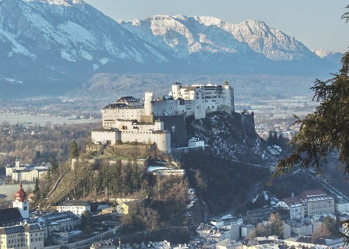 Salzburgo na Áustria, Castelo de Salzburgo.