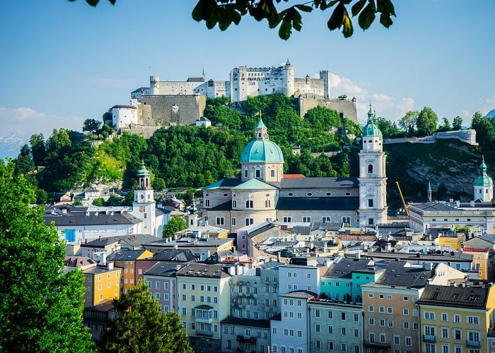 O que fazer em Salzburgo Áustria: desfrutar das vistas panorâmicas.