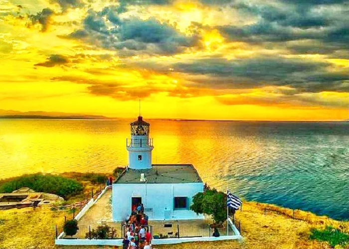 Farol de Angelochori em Thessaloniki.