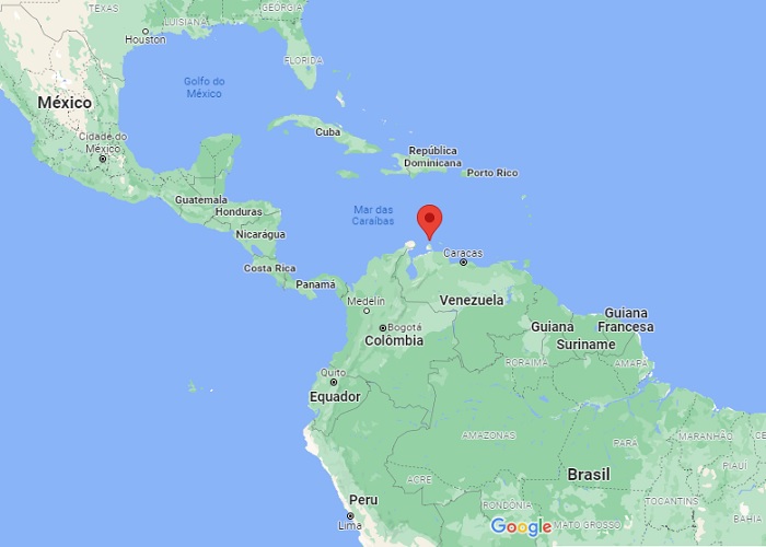 Onde fica Aruba: mapa.