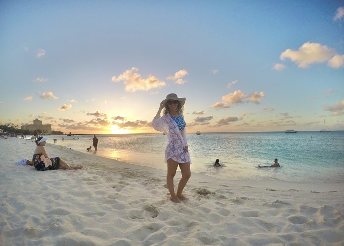 As melhores praias de Aruba: Palm Beach.