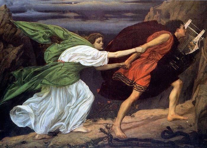 Orfeu leva Eurídice do submundo.