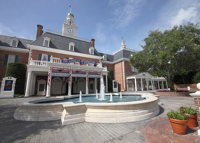 Epcot Países: Pavilhão dos Estados Unidos.