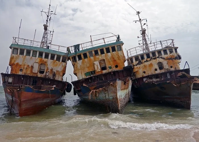 Mauritânia curiosidades: Navios abandonados.