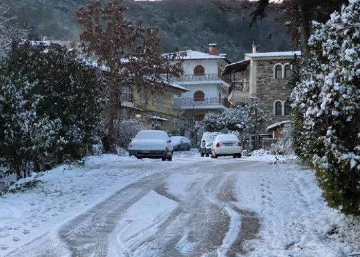 Neve na Grécia: Chortiatis.