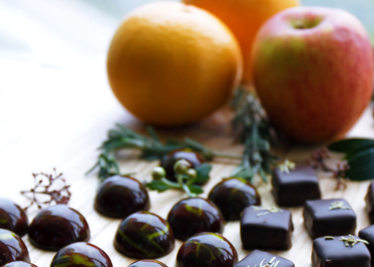 Combinações de alimentos que ajudam a emagrecer: chocolate amargo e maçã.