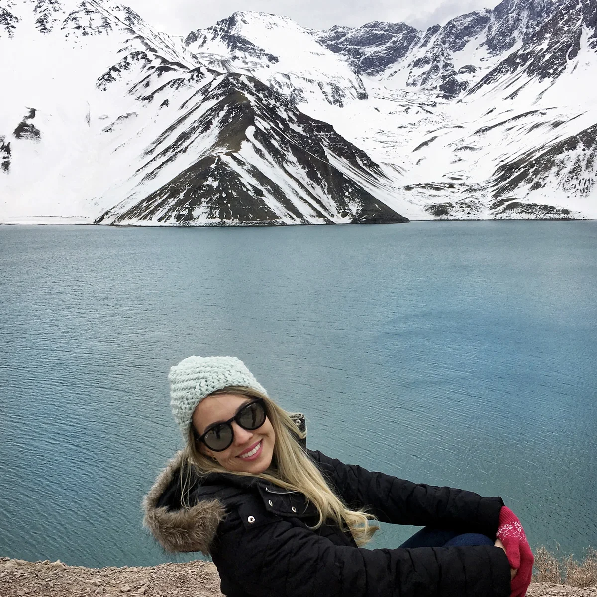 Embalse el yeso no inverno.