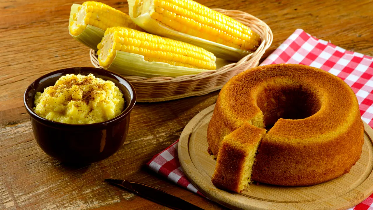 Receita bolo de milho verde cremoso.