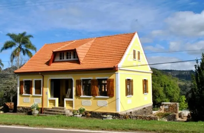 O que fazer em Nova Petrópolis com Chuva: casa amarela.