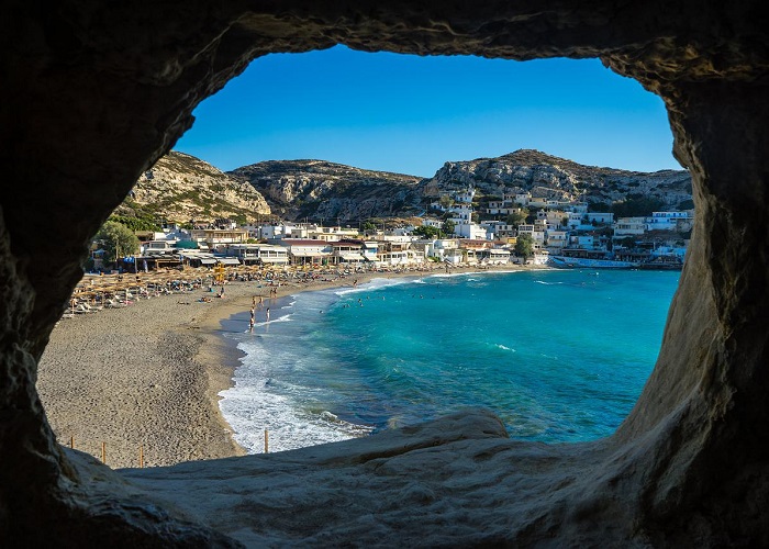 Praias de Creta: Mátala, Heraklion.