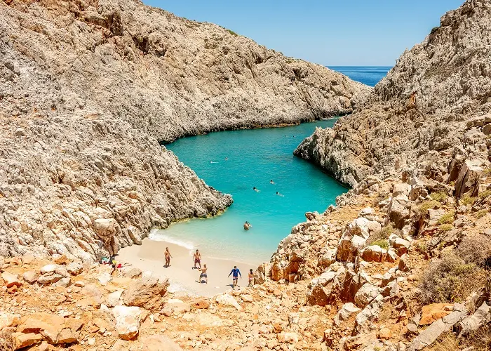 Melhores Praias de Creta: Seitan Limania.