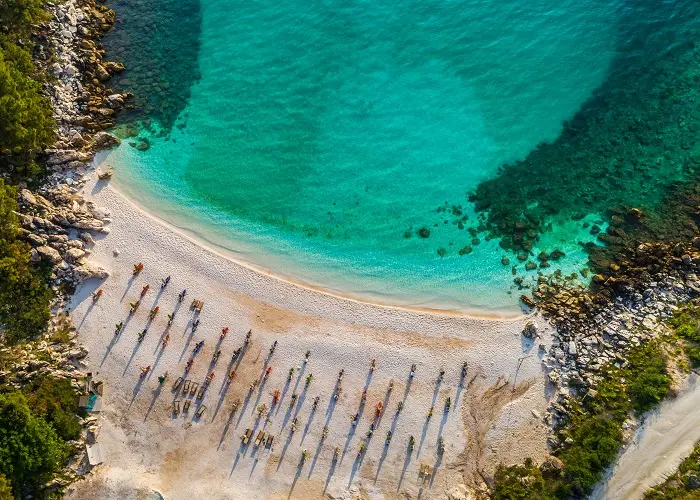 Praias de Thassos Grécia.