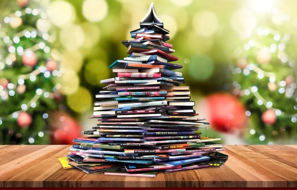 Arvore de Natal com Livros