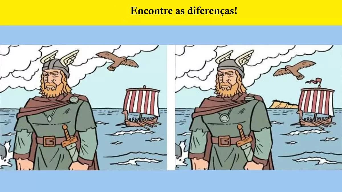 Jogo dos erros: encontre as diferenças entre as imagens dos Vikings