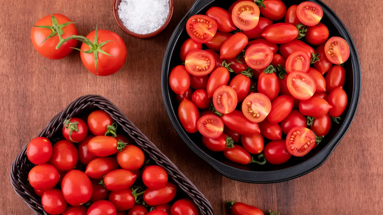 Por que você não deve cortar os tomates cerejas ao meio quando faz uma salada?