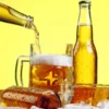 Gelando bebidas.