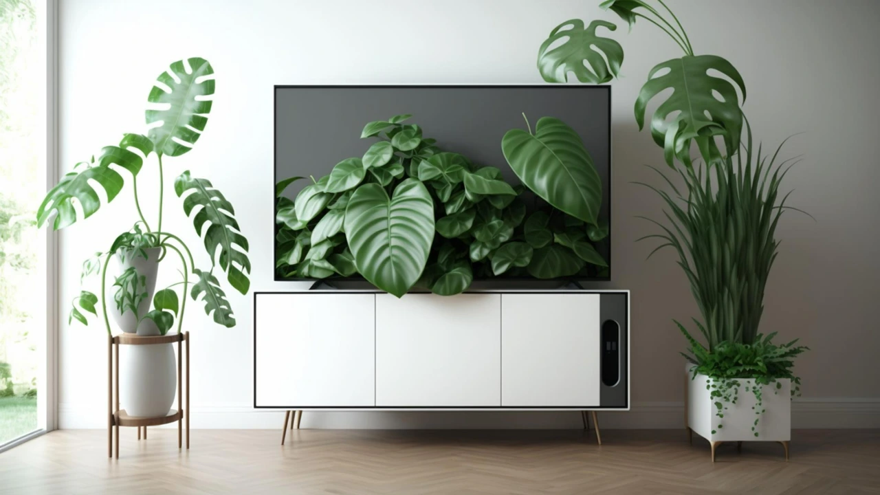 O que acontece se você colocar plantas ao redor da TV?