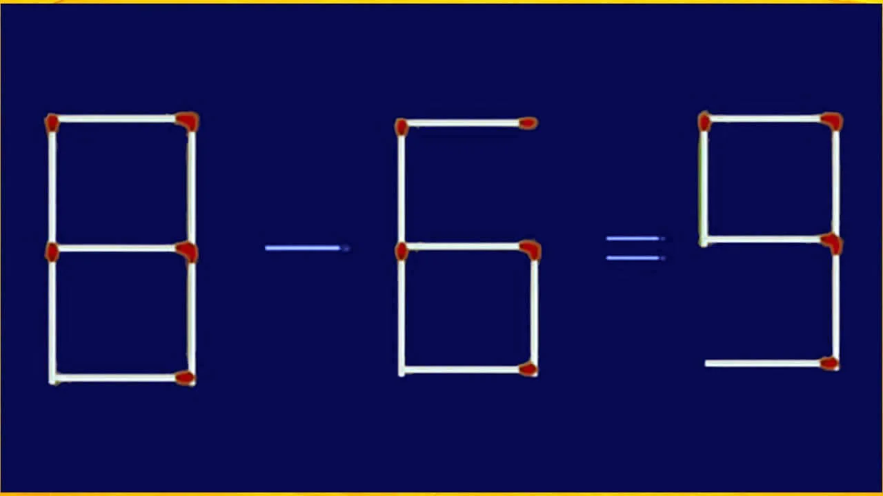Desafio matemático: será que consegue resolver a conta removendo 2 palitos?