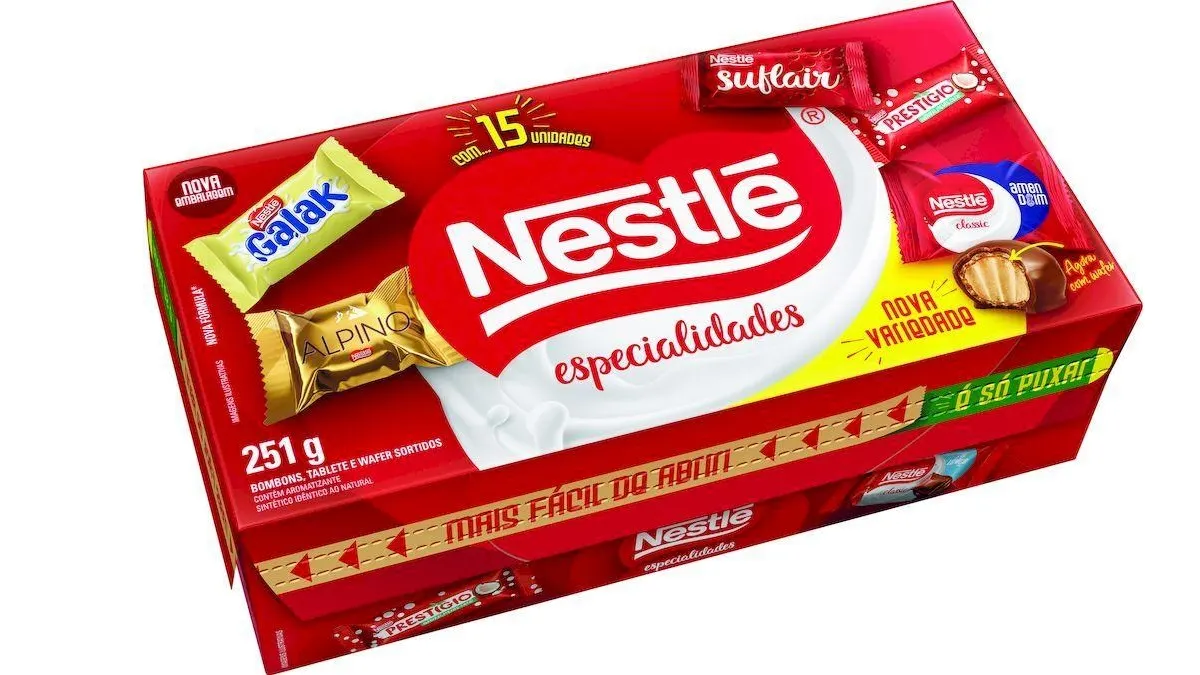 Caixa de chocolate da Nestlé.