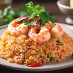 Dá água na boca: arroz frito com camarão rápido e fácil de fazer