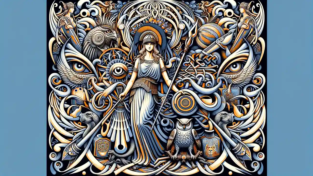 Ilusão de ótica com a deusa grega Atena.
